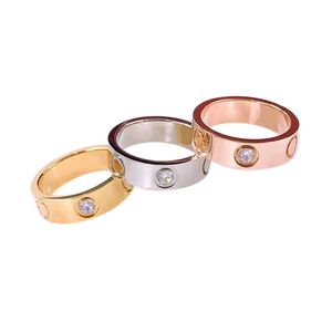 Sieradenringband ringen mode titanium staal goud zilveren rose Zuid -Amerikaanse stijl geschenk paty jubileum goud fillde gemengde mannen dames sieraden voor minnaars