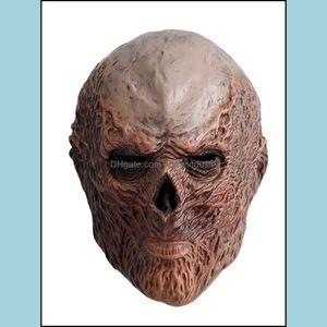 Maski imprezowe do filmu Stranger Season 4 Vecna ​​LaTex Face Shield Cosplay Cosplay Adt Unisex Scary Er Halloween Accessorie Homeindustry DH6fo