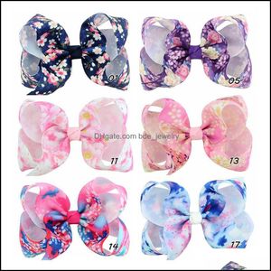 Haarschmuck Kinder Floral Hairbow Clips Ripsband Schleife mit Clip für Schule Baby Mädchen Hairpchildren Drop Lieferung 2021 Baby Dhwzd