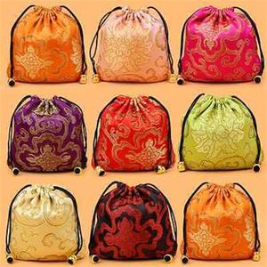 Ipek Kese toptan satış-Bütün Çin Drawstring ipek işlemeli çanta torbaları cüzdanları178u