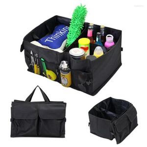 Organizator samochodu 40x27x4cm Trunk Cargo Solidne, trwałe składane pudełko do przechowywania z potrójną warstwą wzmocnionego dna dla ciężarówki SUV