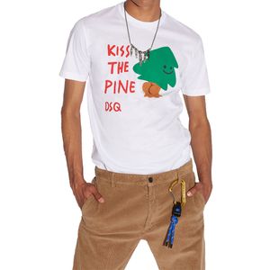 DSQ PHANTOM TURTLE Men s T Shirts New Arrivals Mens Pine Kiss Cool T Shirt Italy fashion Tshirts Summer Print T shirt Male Quality Cotton Tops