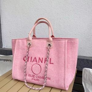 Designer di marchi classici Fashion Women Exmaking Beach Bags Luxury Ch Women Canvas Sera borsette femminile Big Shopping Shopping Bags per donne