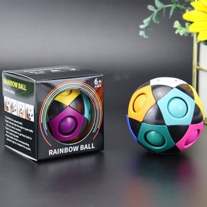 Magic Rainbow Puzzle Ball Fidget Balls Juego de juguete Fun Toyle Brain Teaser Juguetes para niños y niñas para niños adolescentes Adultos