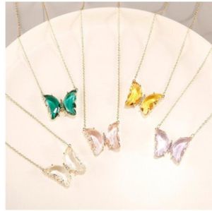 Pendant Necklaces Pendants Jewelry Handmade Colors Murano Lampwork Glass Mix Color Butterfly Necklace Thanksgivi Dhuxd