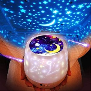 Night Lights Planet Galaxy Projector Kids Star 360° Rotating Constellation Projection For Baby Bedroom Christmas Home Decoration