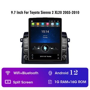 8-calowy Android 10 CAR DVD Odtwarzacz GPS Radio nawigacyjne dla 2004-2010 Toyota Sienna Auto Stereo jednostka obsługująca telewizja cyfrowa DVR