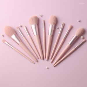 Makeup Brushes BEILI Make Up Pink 11 Pcs Cosmetic Beauty Set For Blusher Foundation Eyelash Eyeshadow Brochas Maquillaje