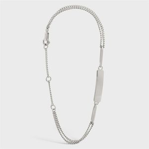2022 nova correia de cores de prata da moda francesa Bracelet Unisex Chain Chain Minimalist Design Ancoragem Ancoragem Mesmo Acessórios de Jóias