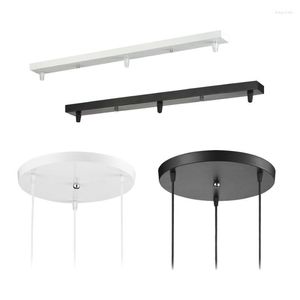 Portalampade Nero Bianco Rotondo Rettangolare Base da soffitto Rosetta Baldacchino Lampadari a sospensione