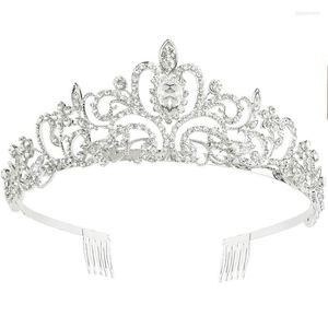 Başlıklar Gelin Mücevher Headdress Prenses Aksesuarları Alaşımlı Rhinestones ile Makinediler Büyük Crown Phoenix