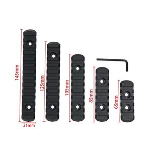 戦術アクセサリー5pcs/ set l m-lok picatinny Rail 5 7 9 11 13スロットMlokスコープマウントウィーバーナイロンピカティニーサイドレールパーツ