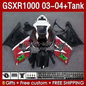 Suzuki GSXR-1000 K 3 GSXR 1000 CC K3 03 04 BODYS 147NO.156 GSX-R1000 1000CC GSXR1000 03-04 GSX R1000 2003 2004注入型フェアリングタンクレッドストック2003