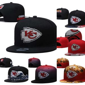 Şefler Şapkası toptan satış-Snapbacks Kansas city Men Futbol Şapkaları Spor Kapakları Ayarlanabilir Uyum Şapkası