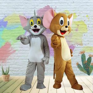 Mascot Costumes Cat and Mouse action figures Cartoon people walk through the cartoon costume performance ornaments headgear