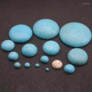 Beads 3 4 6 8 10 12 14 16 18 20 25 30 35 Mm White Blue Turquoise CAB Cabochon Natural Stone For DIY Earring Jewelry Making