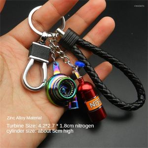 Interior Decorations Creative Personality Brake Disc Key Ring Caliper Metal Ornaments Car Modification Male And Female Chain Pendant