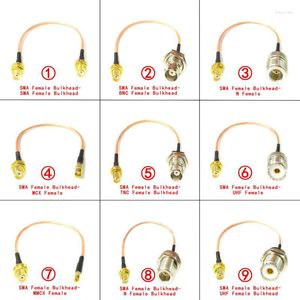 Accessori per l'illuminazione 1 o 2 10PCS SMA femmina dado a SMA/BNC/N/MCX/TNC/UHF/MMCX Jack Pigtail cavo adattatore RG31615/20/30cm all'ingrosso