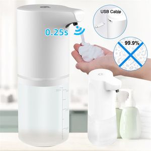 Dispensador de sabão líquido Dispensador de sabão líquido automático Sensor sem toque, carregamento USB Charging Smart Foam Machine Sensor Infraved Soop Dispenser Sinitizador de mão 220827