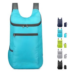 Cycling Bags 20L Unisex Lightweight Foldable Outdoor Backpack Portable Camping Hiking Travel Daypack Leisure Men Sport Women 220827