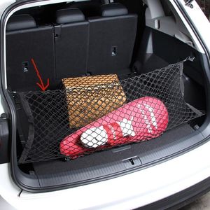 Auto organisator cm Trunk Achter opslag Laad Bagage Nylon Elastische netto houder met plastic haken pocket voor busje pick up SUV MPV
