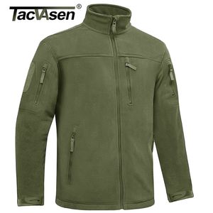 Men's Jackets TACVASEN Winter Tactical Fleece Jacket Mens Army Military Hunting Jacket Thermal Warm Security Full Zip Fishing Work Coats Outer 220826