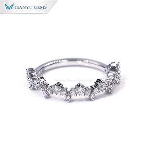 Обручальные кольца Tianyu Gems Defvvs Diamond Women Women Exquisite 10K14K18K Бесолсед -диаграммы индивидуальная группа по индивидуальному заказу 220826