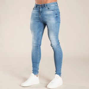 Męskie dżinsy męskie ołówek dżinsy solidne proste klasyczne spodnie dżinsowe codziennie codziennie na imprezy biurowe Mężczyzna Slim Fit Cowboy Pants 220827