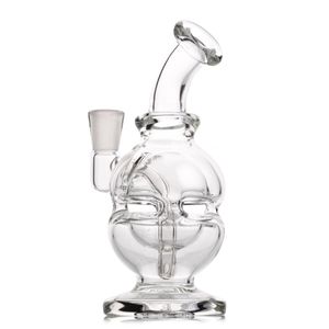 Volcanee hookahs mini Bong 3.9 inch Cyclone Recycler glass bong 10mm Female water pipe for ash catcher dab rig