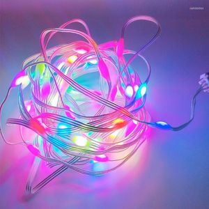 Stringhe 5m 5V WS2812 RGB Pixel LED String Light Dream Color indirizzabili individualmente lucine per la festa di nozze Decorazione natalizia