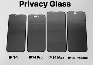 iPhone 15のプライバシーガラスプロテクター14 Pro Max Phone15 15 Plus Matte 9H Temered Anti Peeping Anti-Spy Antiに対するシルクフルカバーアンチ防止画面保護電話フィルム