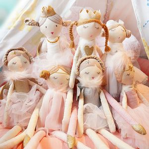 Decorative Objects Figurines Nordic 50cm Fairy Soothing Girl Doll Plush Toys for Baby Girls Sleeping Kids Gift Room Decoration Nursery Decor 220827