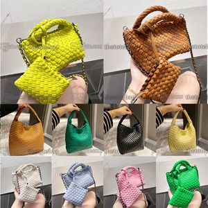 Mini cosy intreccio leather handl bag luxurys cute weave Handbags composite crossbody shoulder chain bag 2 piece Wallet woman Arco Tote Bags Newest hot