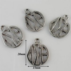 Wholesale delta charms resale online - Charms Whole a antique silver plated greek letter Sorority delta sigma theta connector pendant Factory e304c
