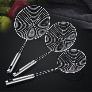 Scolapasta Filtri 1pc Utensili da cucina Pentola per olio Colino Mestolo Skimmer Ovale a maglia fine Acciaio inossidabile per alimenti Accessori da cucina 220827