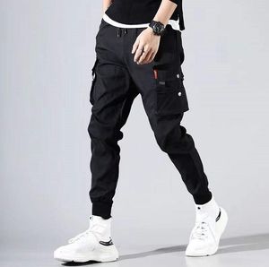 Calças Masculinas Hip Hop Pantalones Hombre High Street Kpop Casual Cargo Pant com Muitos Bolsos Joggers Modis Calças Streetwear Harajuku Clothing