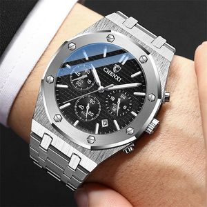 Wristwatches Chenxi Fashion Business Mens Watches Top Luxury Cartz Watch Men Stainless Steel Steel Wistproof Wristwatch Relogio Maschulino 220826