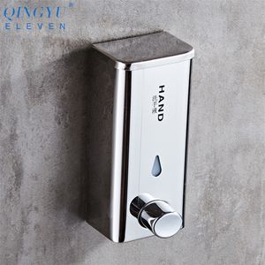 Dispenser di sapone liquido 500ml Dispenser di sapone in acciaio inox a parete bagno el shampoo lozione mano liquida 220827