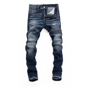 DSQ PHANTOM TURTLE Jeans da uomo Jeans firmati italiani da uomo Skinny strappati Cool Guy Foro causale Denim Fashion Brand Fit Jeans Uomo Pantaloni lavati 65263