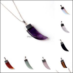 Healthy Necklaces Stone Horn Pendant Bag Phnom Penh Mini Square Adjustable Rope Necklace Drop Delivery 2021 Jewelry Pendants Dhseller2 Dhliz