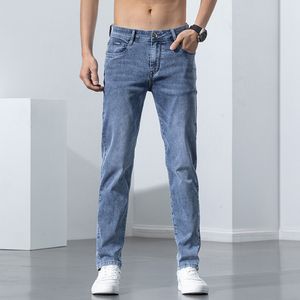 Jeans masculinos Jeans magros masculinos Spring Moda Casual Denim Slim Fit Pants Male calça 220827