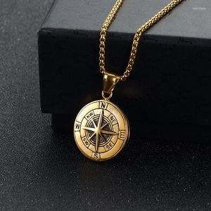 Pendant Necklaces Nordic Viking Compass Necklace For Men Women Vintage Classic Jewelry Gift