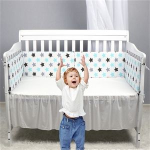 Bed Rails Baby Crib stötfångare tryckt Lång bomullsfödd dinguppsättning för pojkeflicka Sidan Sidans protektorrum Dekor 30x130cm 220826