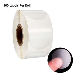 Gift Wrap 500 Pcs A Roll1inch Round Transparent Stickers For Seal Envelopes Thank You CARDS Wedding Invitations Packages Office