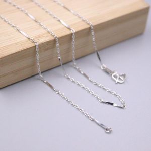 Kedjor Real Platinum Necklace Anchor Link 1,5 mm Bredd Pure Platinum950 Stamp PT950 Chain for Women 16 -tums L￤ngd smycken Upskalig g￥va