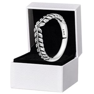 Frauen Herren Weizenkörner Wishbone Ringe Authentic 925 Sterling Silver Original Box Set für Pandora -Liebhaber Ring