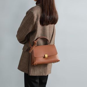 Kvällspåsar 2022 Trending Women äkta läder axel handväska varumärkesdesigner tote lyx purses crossbody messenger