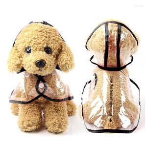 犬のアパレルソフトPVC透明レインコート防水子犬ジャケットレインウェア服のための屋外ペットレインポンチョの衣装