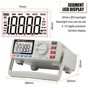 Victor Multimeters Six alker givet 벤치 탑 디지털 멀티 미터 고 정밀 구성 할 수있는 격리 USB 분리 RS232 통신 80452