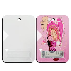 Sublimation MDF Blank Cash Card Holder Balm Pouches with Adhesive Money Clear Chapstick Lip Cash Pouch for gift